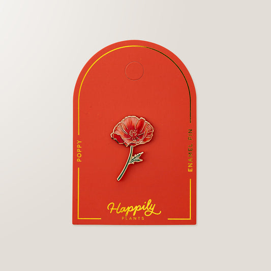 California Red Poppy Enamel Pin