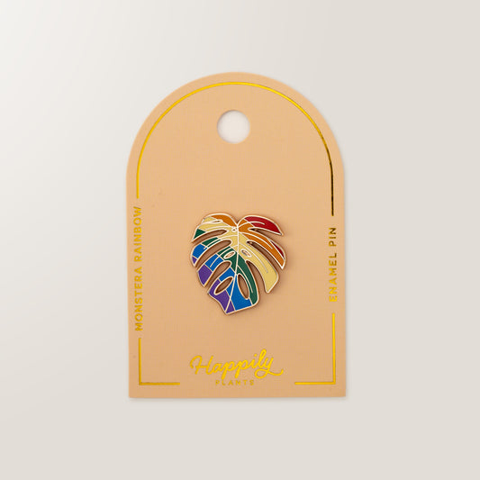 Monstera Rainbow Pride Pin