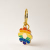 Pride Rainbow Flower Enamel Keychain & Bag Charm