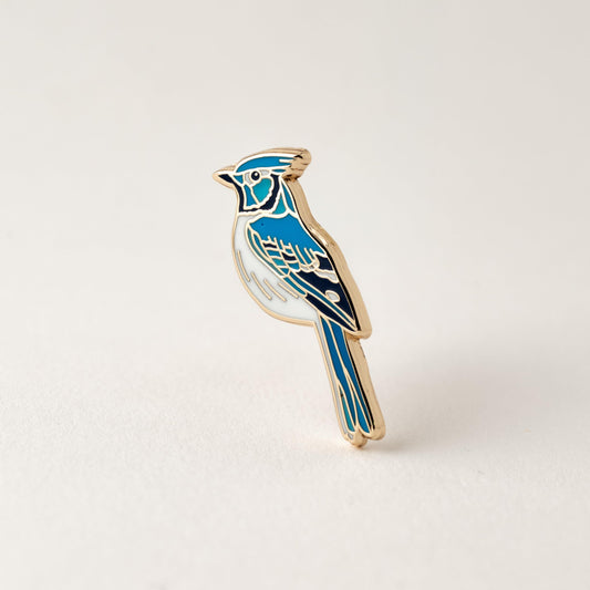 Cute Blue Jay Enamel Pin