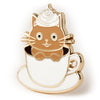 Overly Caffeinated Cat Pin