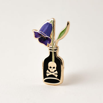 Poison Belladonna Flower Hard Enamel Pin