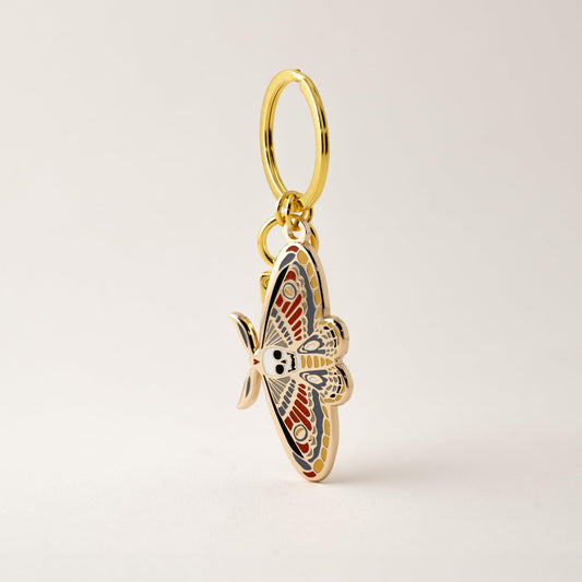 Death Moth Enamel Keychain & Bag Charm