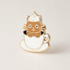 Overly Caffeinated Cat Pin