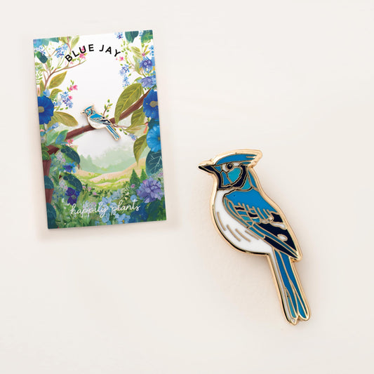 Cute Blue Jay Enamel Pin