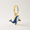 Celestial Whale Enamel Keychain Charm