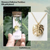 Monstera Deliciosa Necklace - 18k Gold Plated