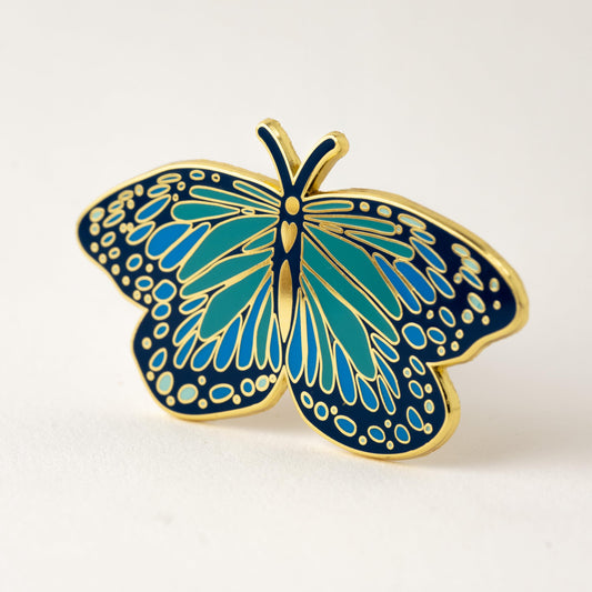Blue Morpho Butterfly Enamel Pin