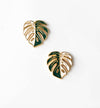 Variegated Monstera Albo Earrings