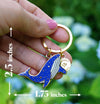Celestial Whale Enamel Keychain Charm