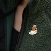 Overly Caffeinated Cat Pin