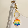 Pride Rainbow Flower Enamel Keychain & Bag Charm