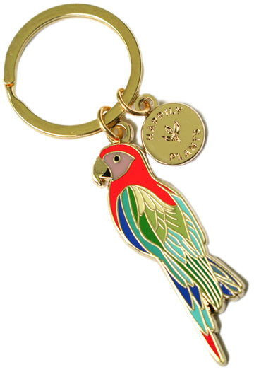 Parrot Enamel Keychain